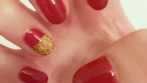 100均簡単セルフネイル！ギラギラグリッターパウダーネイルのやり方【ジェリーネイルでセルフネイル】